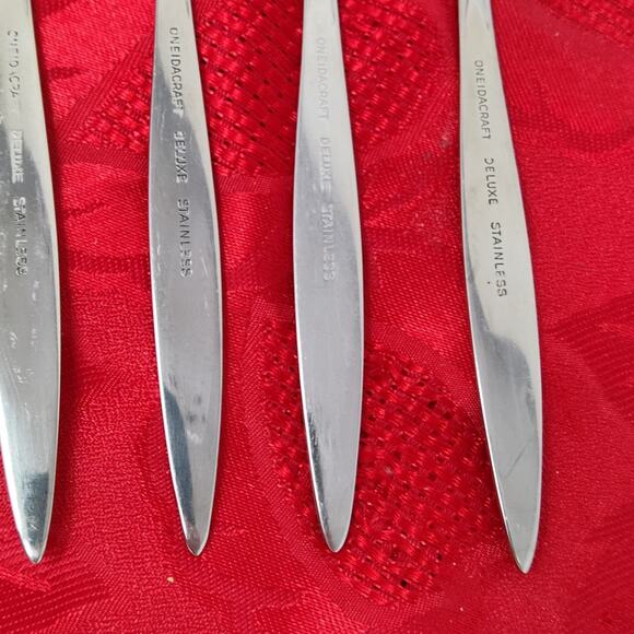 4X DF Oneida Oneidacraft Deluxe Stainless Wintersong Dinner Forks - Picture 9 of 10